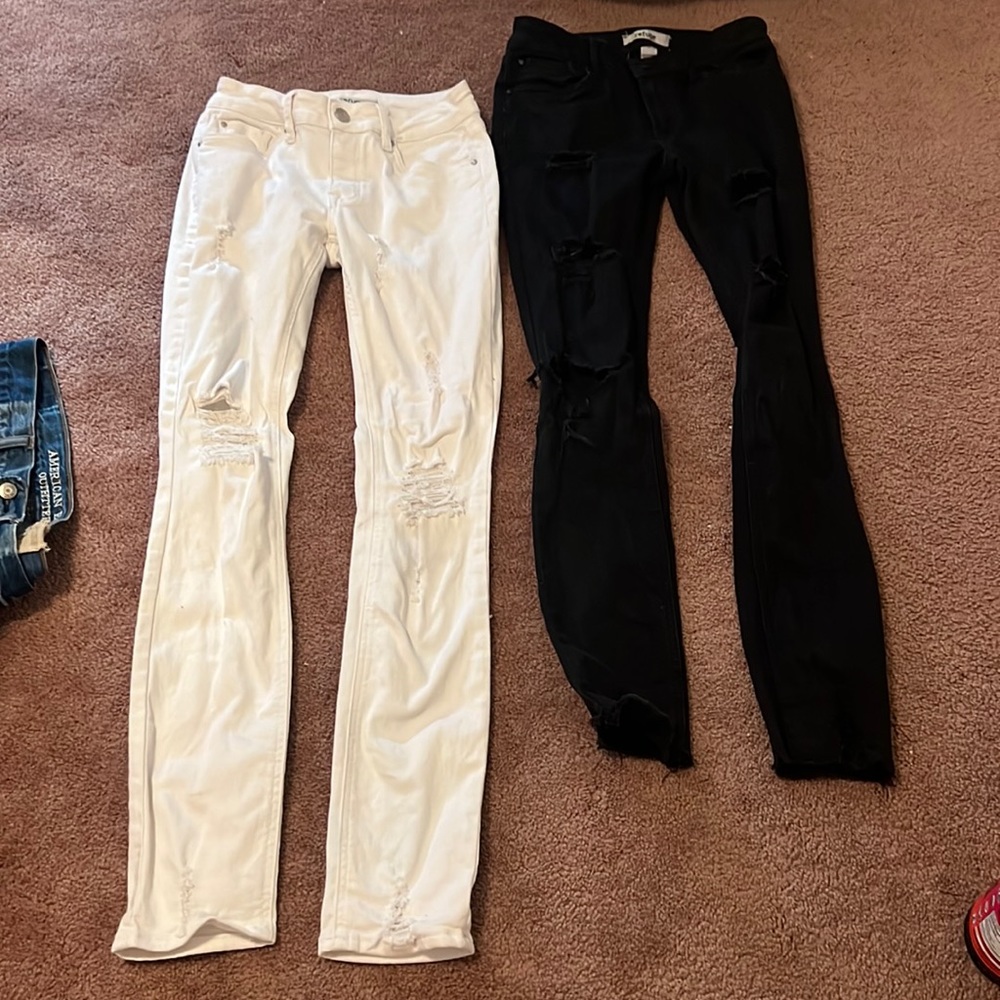 2 pair of Charlotte Russe Refuge ripped Jeans